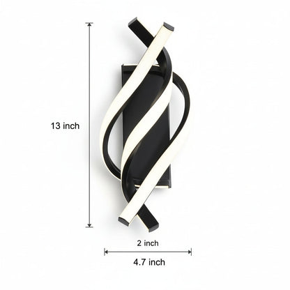 Modern Spiral LED Wall Light 3 Color Dimmer