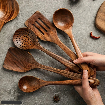 Solid Wood Cooking Utensil Set - Cofik