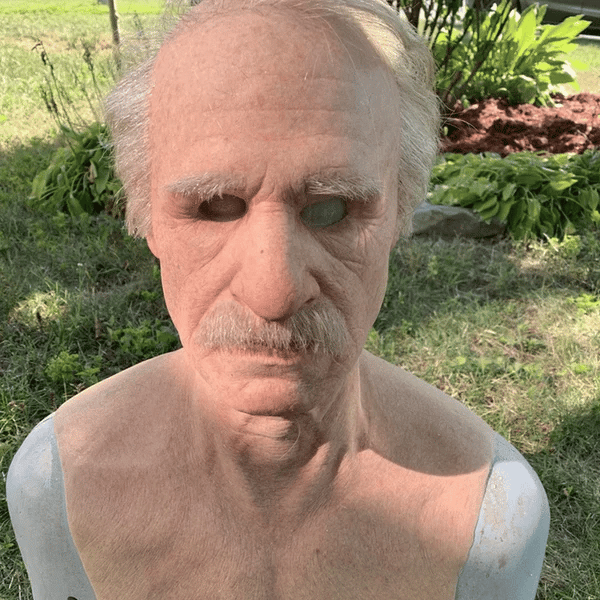 Spooky Old Man Halloween Mask Costume