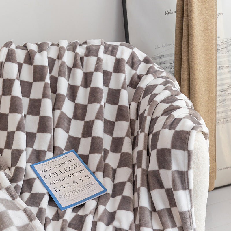 Cozy Plaid Throw Blanket for Home Decor