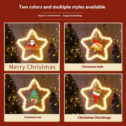 Festive Christmas Star LED Window Light Decoration