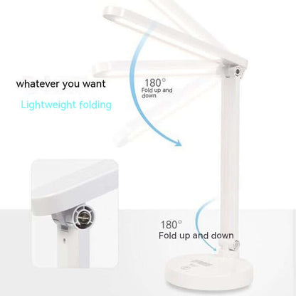 Compact Foldable Desk Lamp with USB Charger