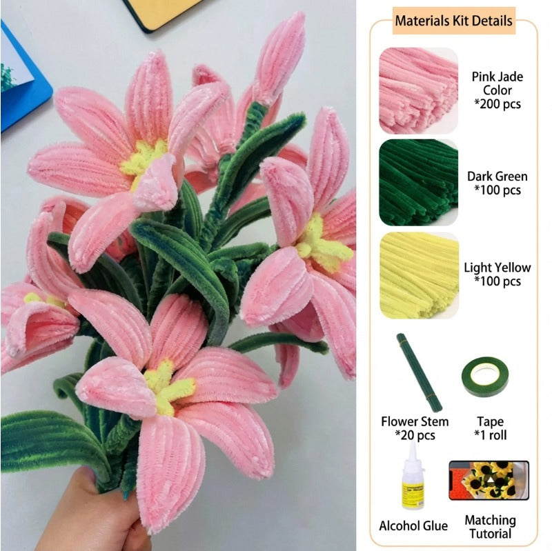 Easy DIY Faux Flower Crafting Kit - Cofik