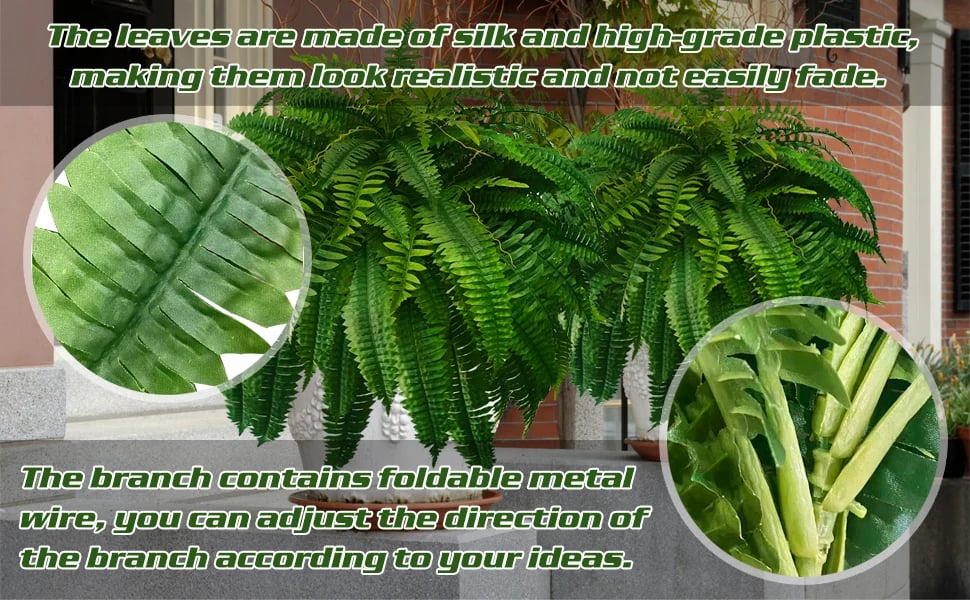 Durable Outdoor Boston Fern | Realistic UV Protected Plant