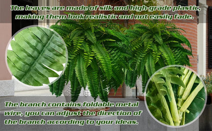 Durable Outdoor Boston Fern | Realistic UV Protected Plant