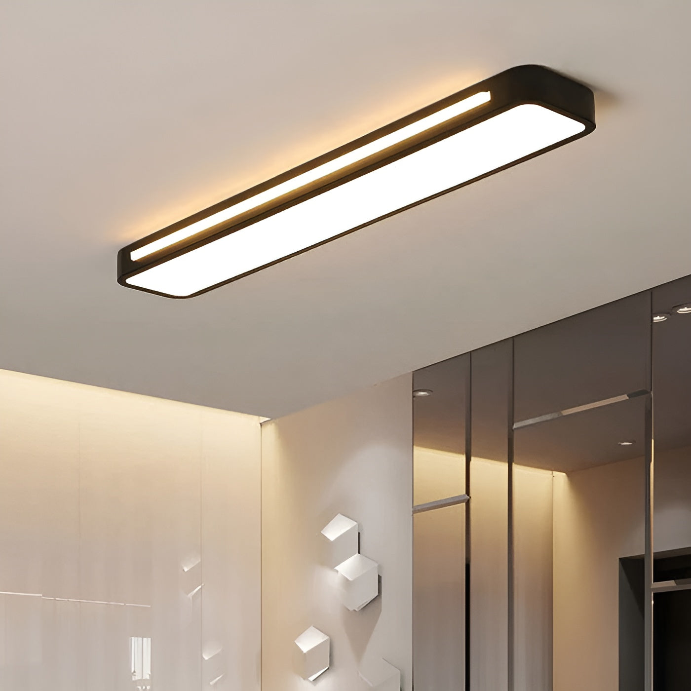 Sleek Modern Rectangular Ceiling Lamp