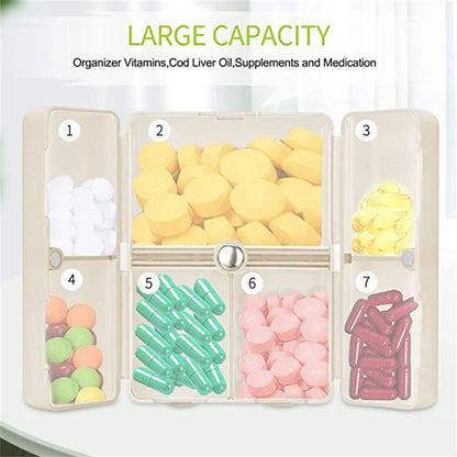 Portable Travel 7 Pocket Pill Organizer Box - Cofik