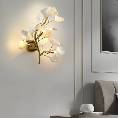 Rustic Metal Leaf Dimmable LED Wall Light
