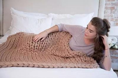 Thick Cozy Knitted Throw Blanket