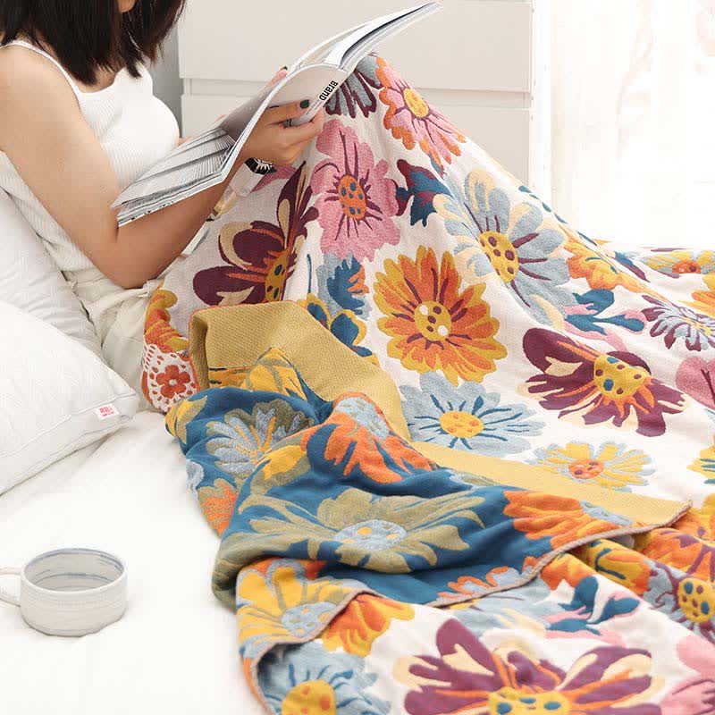 Vibrant Double Sided Throw Blanket