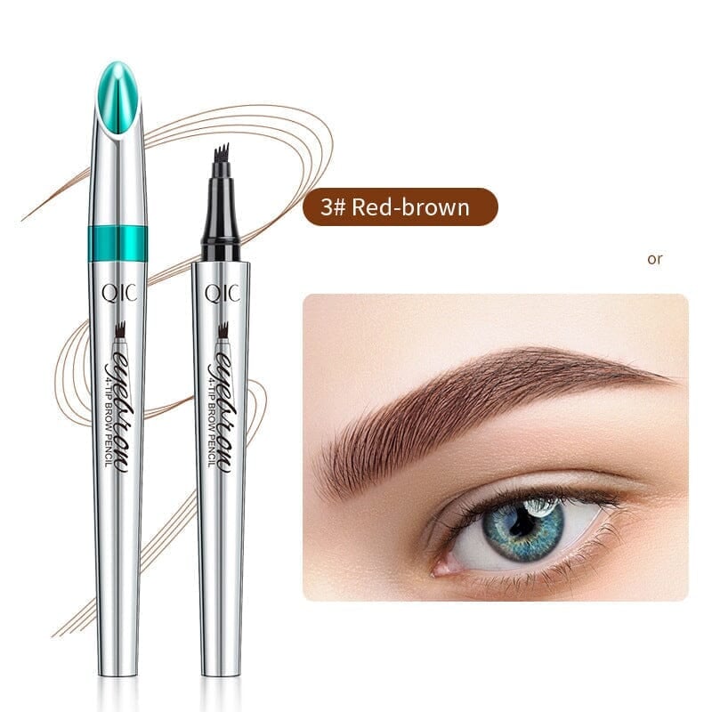 Easy Use Waterproof Brow Pen 4 Tip Tattoo Eyebrow Pencil