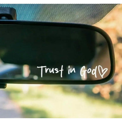 Faith Inspirational Car Rear View Mirror Sticker