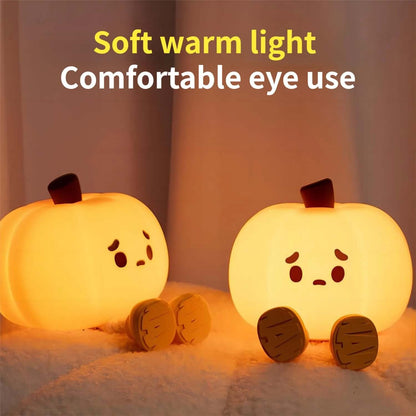 Soft Glow Halloween Pumpkin Table Lamp