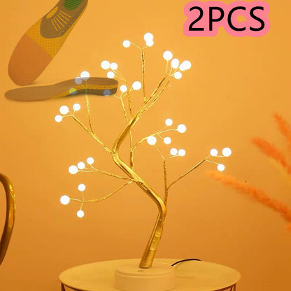 Warm Copper String Bedroom Lamp
