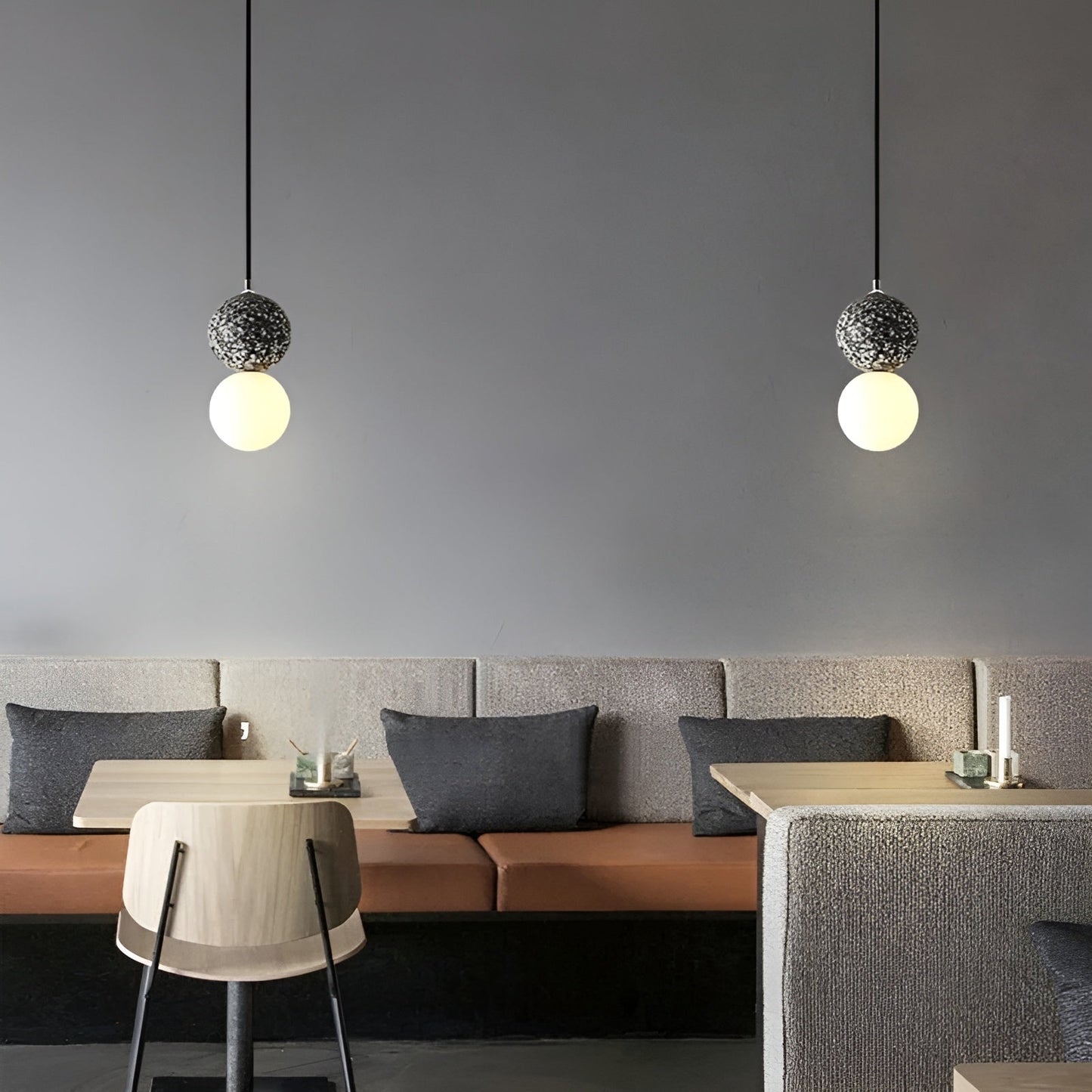 Round Glass Pendant Light