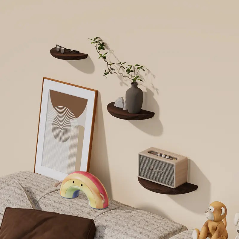 Curved Triple Layered Wall Shelf - Cofik