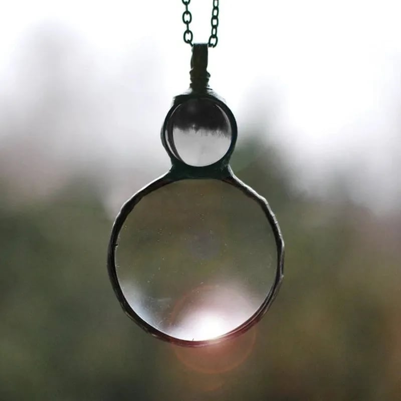Unique Magnifying Glass Pendant Necklace