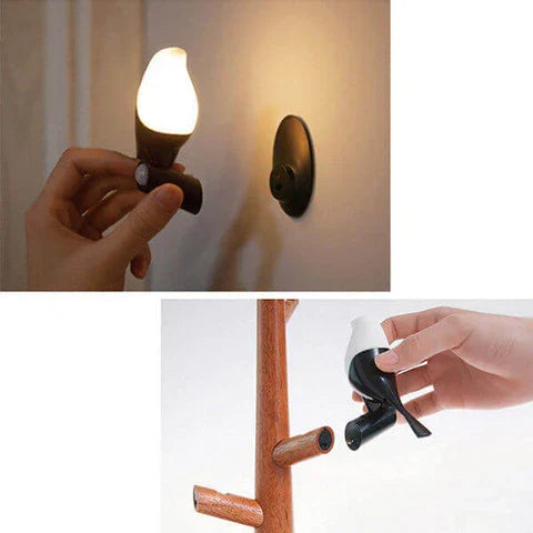 Smart Wood Table Lamp with Motion Sensor