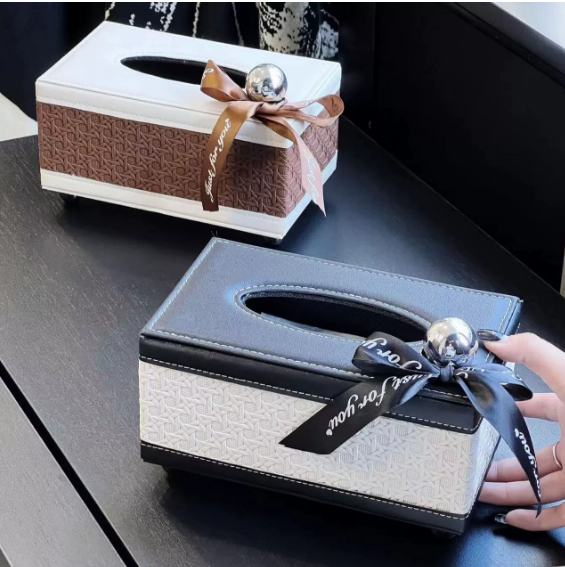 Luxury Leather Tissue Box Case - Cofik
