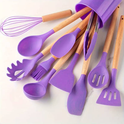 Durable Silicone Kitchen Utensil Set – Non Stick and Heatproof