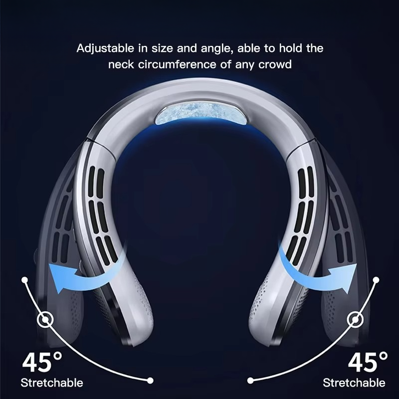 Compact Portable Neck Cooler Fan Rechargeable Wearable