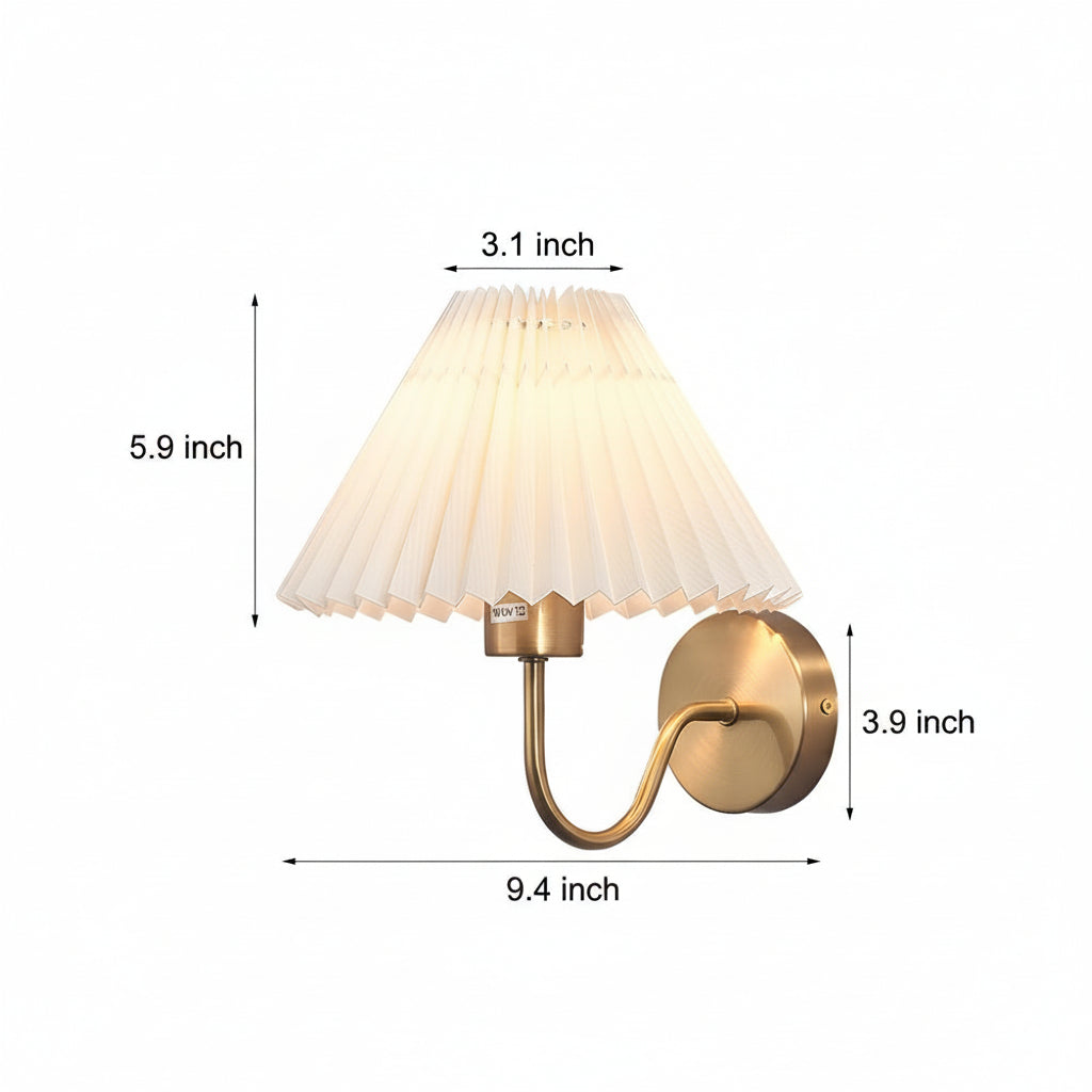 Classic Metal LED Wall Lamp with Textured Shade