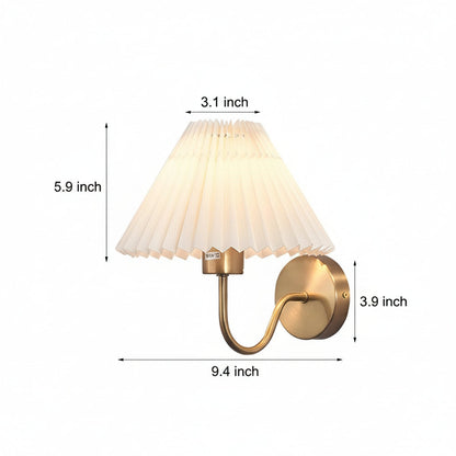 Classic Metal LED Wall Lamp with Textured Shade