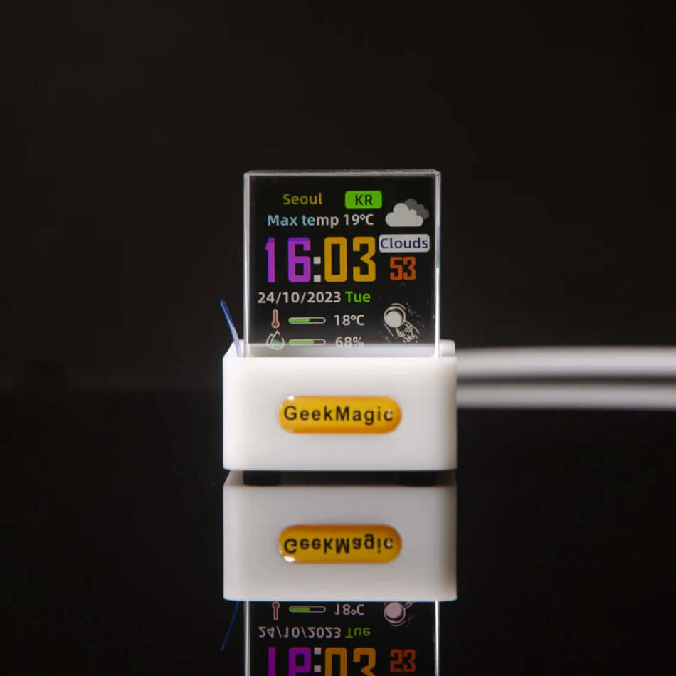 Compact Digital WiFi Weather Clock Display