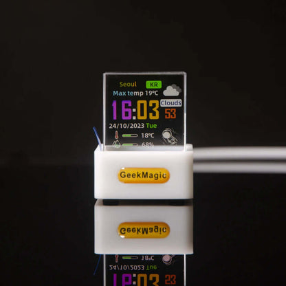 Compact Digital WiFi Weather Clock Display