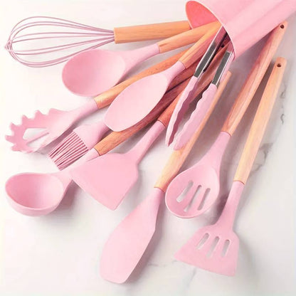 Durable Silicone Kitchen Utensil Set – Non Stick and Heatproof