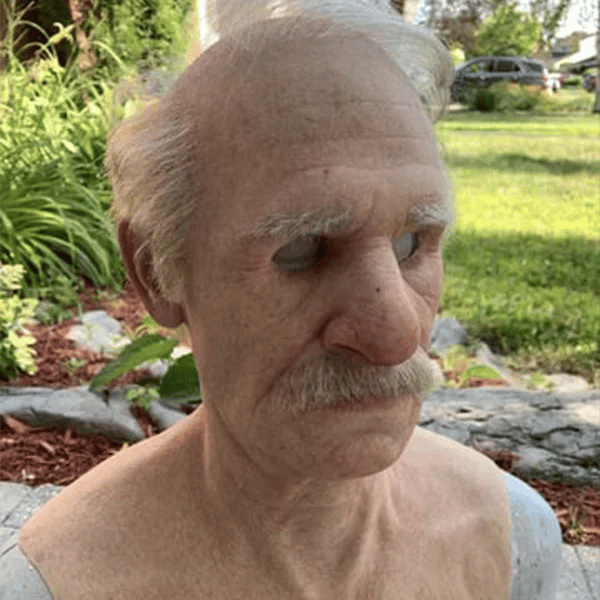 Spooky Old Man Halloween Mask Costume