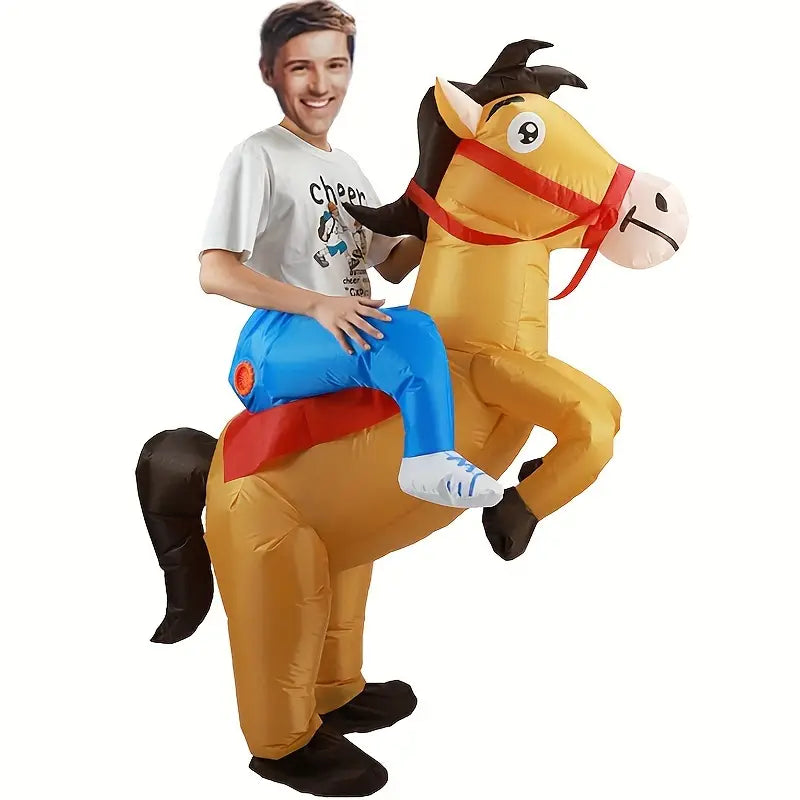 Funny Blow Up Horse Rider Costume