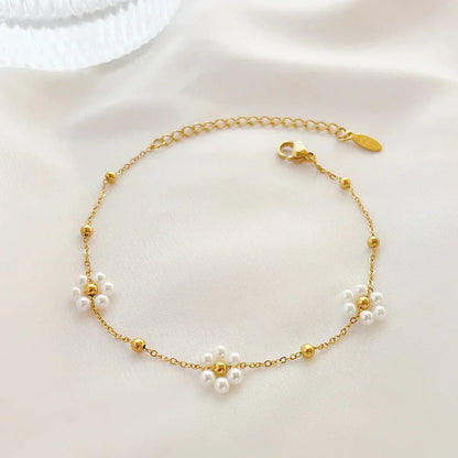 Delicate Flower Necklace and Bracelet Set