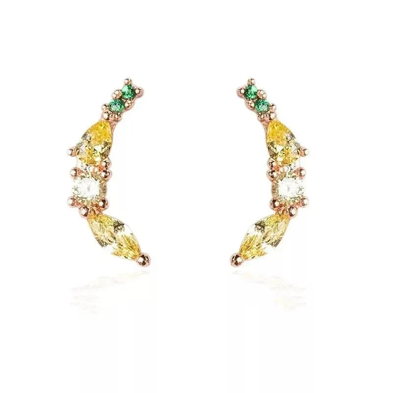 Tiny Fresh Fruit Circle Drop Earrings