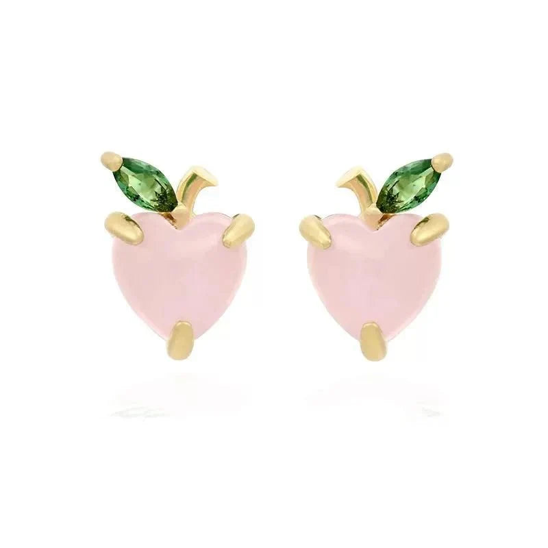 Tiny Fresh Fruit Circle Drop Earrings