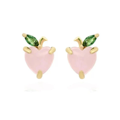 Tiny Fresh Fruit Circle Drop Earrings