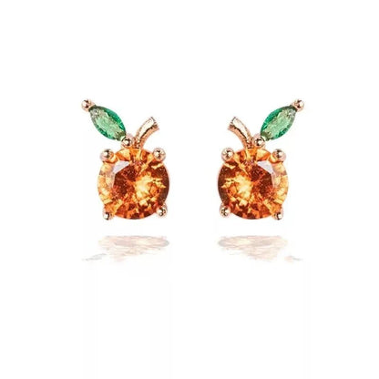 Tiny Fresh Fruit Circle Drop Earrings