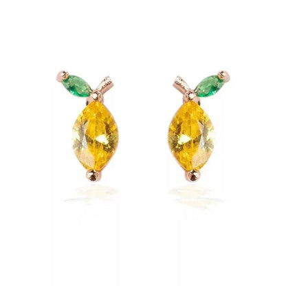 Tiny Fresh Fruit Circle Drop Earrings