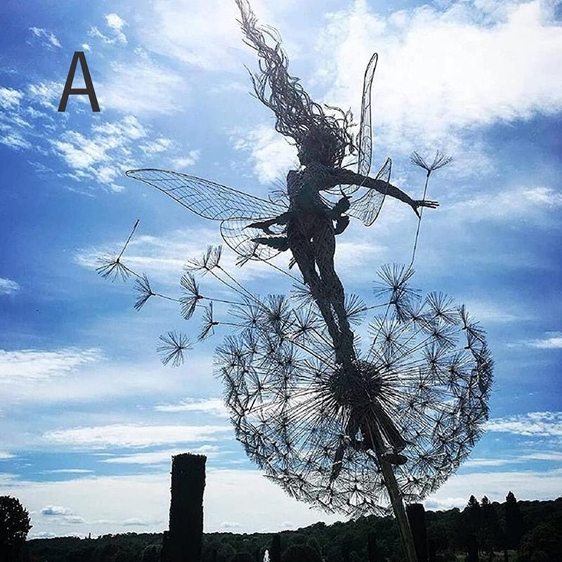 Whimsical Fairy Figurine Metal Decoration - Cofik