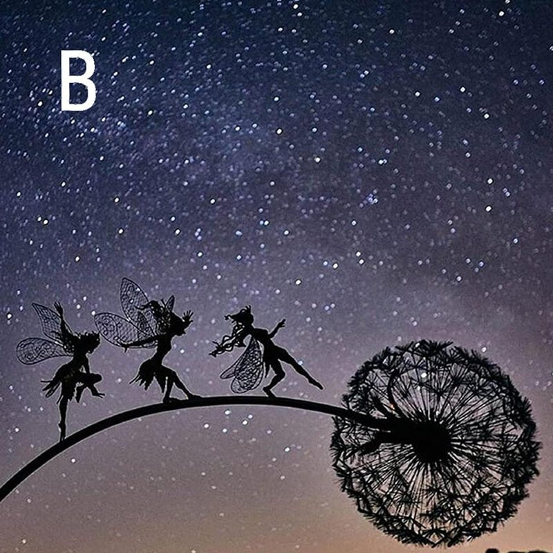 Whimsical Fairy Figurine Metal Decoration