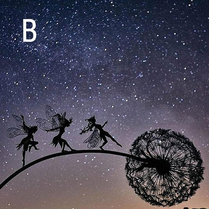 Whimsical Fairy Figurine Metal Decoration