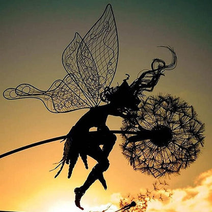 Whimsical Fairy Figurine Metal Decoration