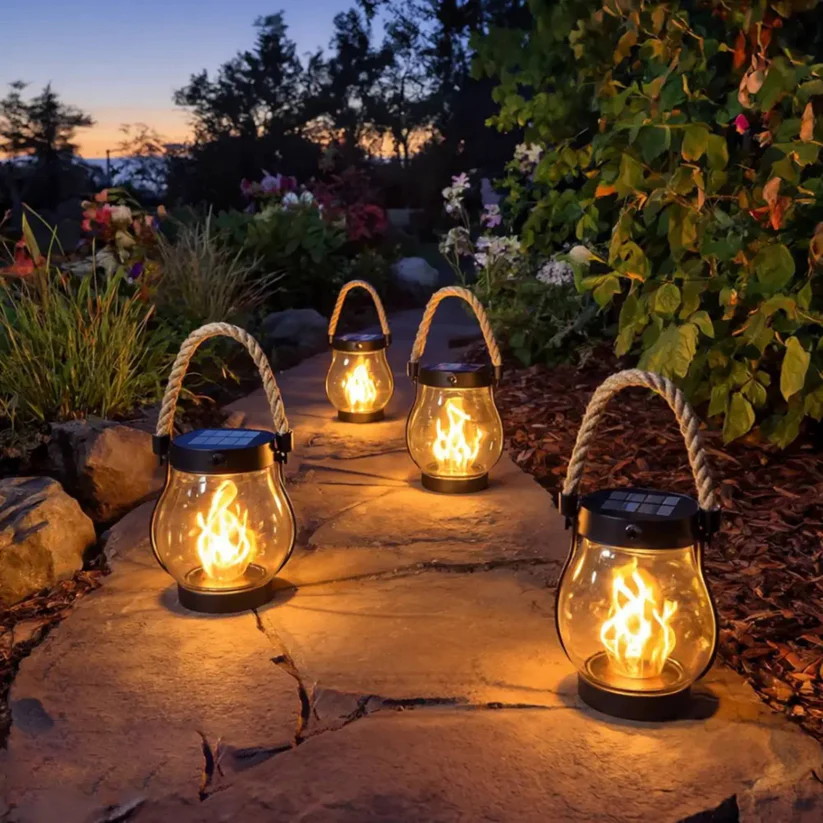 Dancing Flame Solar Lantern™ — Bring Warm, Flickering Magic Anywhere Outdoors