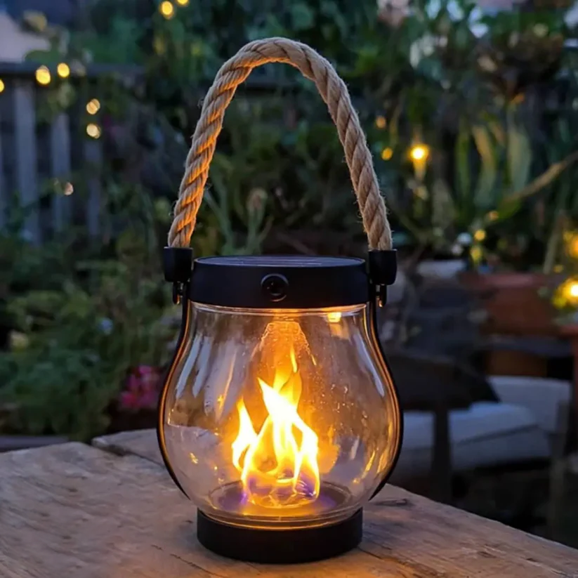 Dancing Flame Solar Lantern™ — Bring Warm, Flickering Magic Anywhere Outdoors