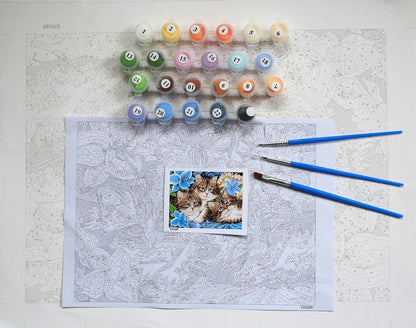 Colorful Flower Art Paint By Number Kit