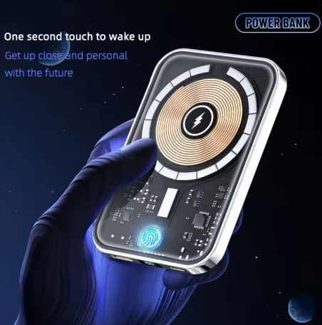 Clear Portable Compact Wireless Power Bank