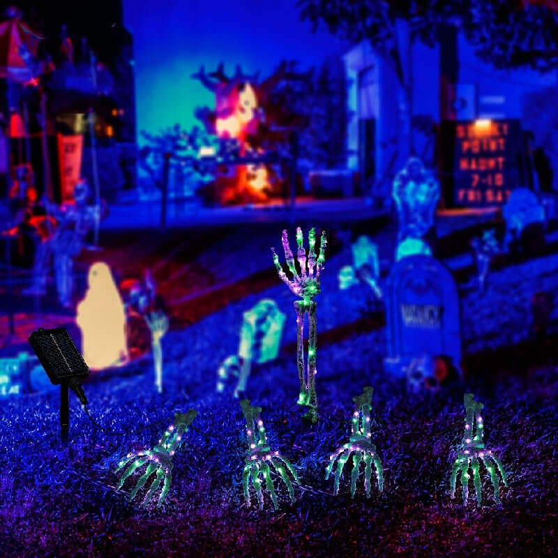 Solar Powered Halloween Yard Lamp Outdoor Decor Light