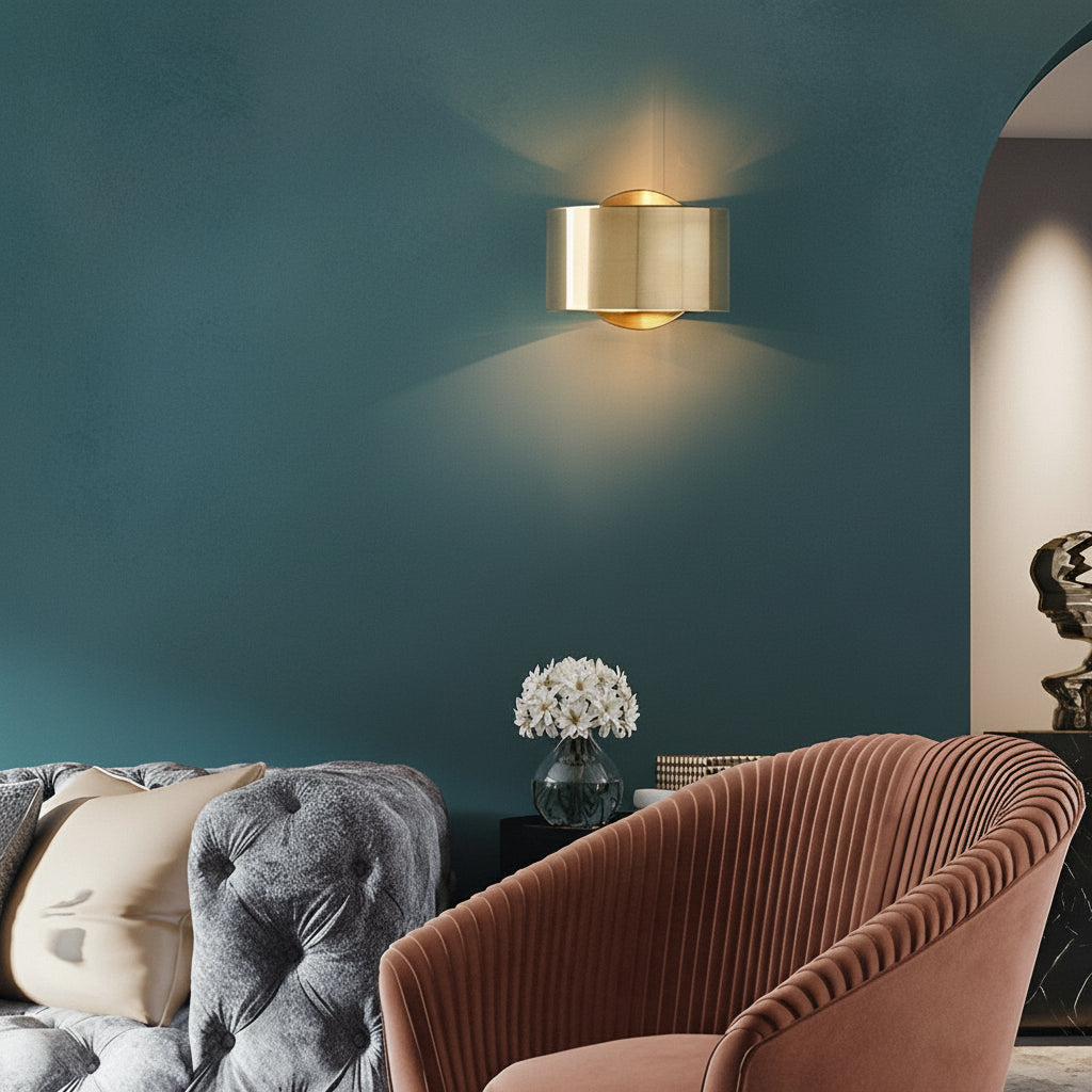 Simple Round Gold Wall Lamp