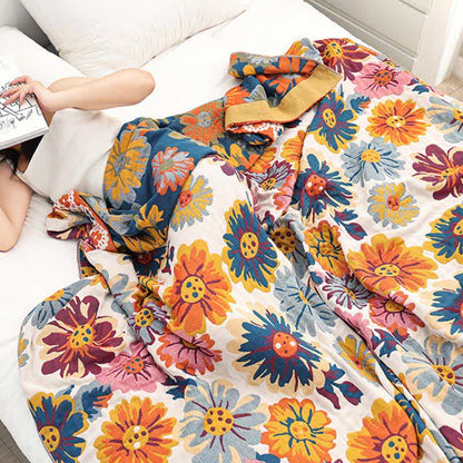 Vibrant Double Sided Throw Blanket