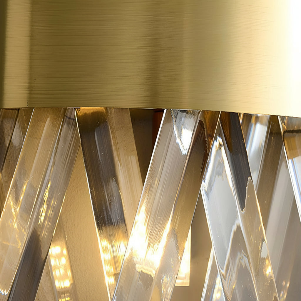 Elegant Glass Wall Lamp Stainless Steel LED Lighting Fixture